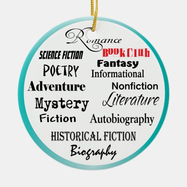 Reading Group So Many Choices Ceramic Ornament (Front)