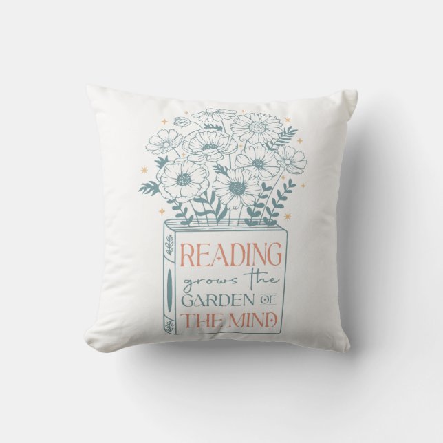 Reading Grows The Garden Of The Mind Cushion (Front)