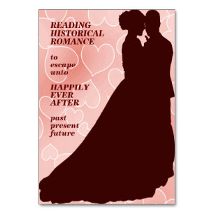 Reading Historical Romance Bookmark Table Number