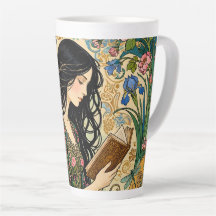 Reading in the Garden Art Nouveau