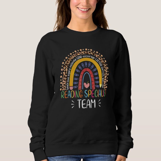 Reading Interventionist Reading Teacher Specialist Sweatshirt (Front)