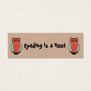 Reading is a Hoot Bookmarks