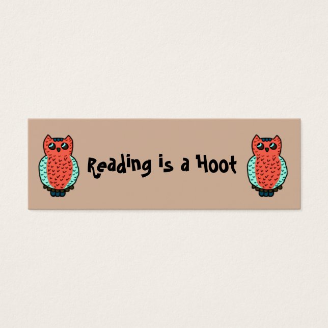 Reading is a Hoot Bookmarks (Front)