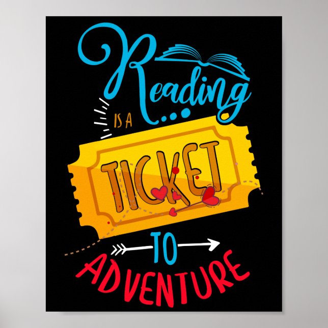 Reading Is A Ticket To Adventure Library Student Poster (Front)