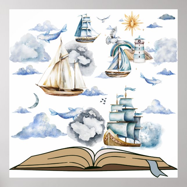 Reading is a ticket to adventure poster (Front)