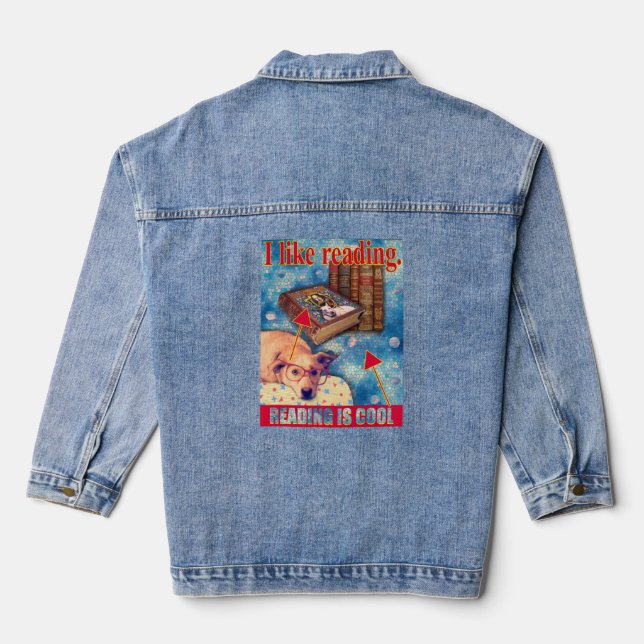 READING IS COOL Denim Jacket (Back)