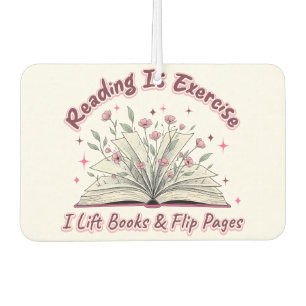 Reading Is Exercise....  Car Air Freshener
