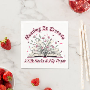 Reading Is Exercise.... Napkin