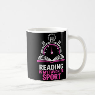Reading is favourite sport funny book lover coffee mug