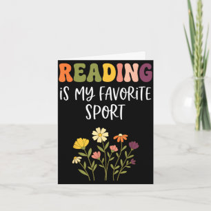 Reading is favourite sport funny book lover funny card