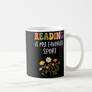 Reading is favourite sport funny book lover funny coffee mug