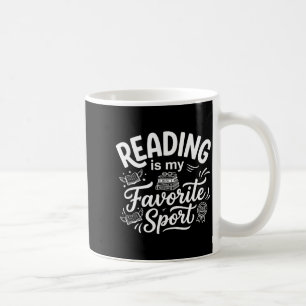 Reading is favourite sport funny librarian bookwor coffee mug