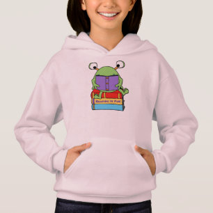 Reading Is Fun Cute Book Loving Alien Hoodie
