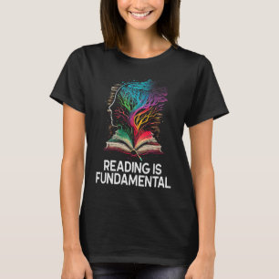 Reading is Fundamental  Brain Tree Bookworm Book R T-Shirt