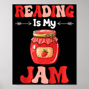 Reading is jam women funny love to read books boy poster