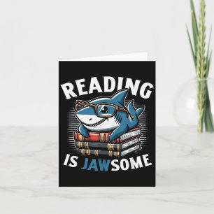 Reading Is Jawsome Shark Books Bookworm Reader Card