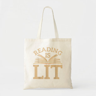 Reading Is Lit Librarian Reading  Tote Bag