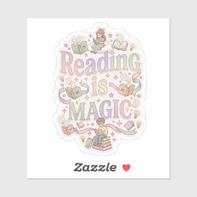 Reading is magic - cosy book lover reading (Sheet)