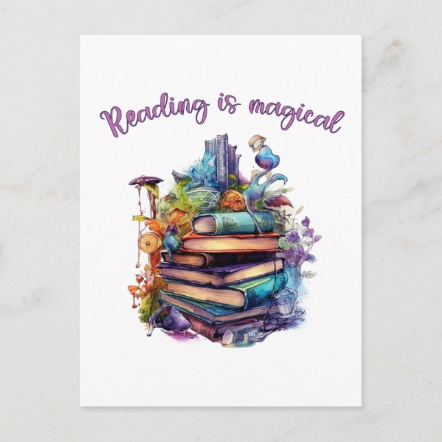 Reading is Magical Postcard (Front)