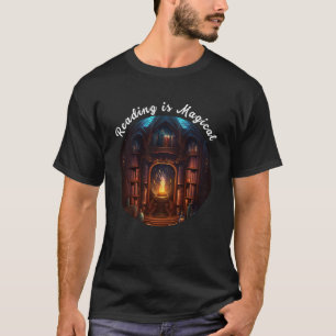 Reading is Magical Shirt Library Book Worm Teacher