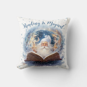 Reading is Magical Snowflake Design Cushion