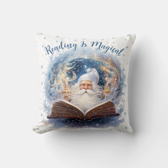 Reading is Magical Snowflake Design Cushion (Front)