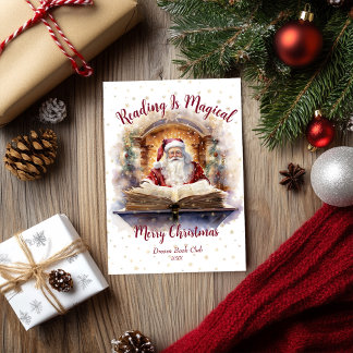 Reading is Magical Snowflake Design Holiday Card