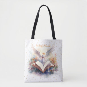 Reading is Magical Snowflake Design Tote Bag