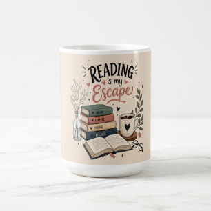 Reading Is My Escape - Cozy Book Lover Planner Coffee Mug