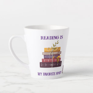 Reading Is My Favorite Sport  Latte Mug
