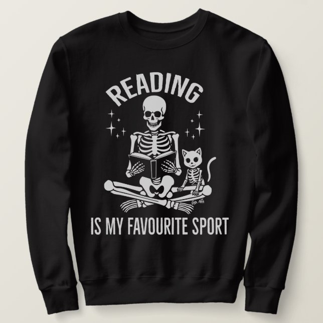 Reading Is My Favourite Sport Bookworm Library Cos Sweatshirt (Design Front)