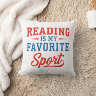 Reading Is My Favourite Sport Cushion