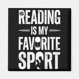 Reading is my favourite sport funny book lover magnet