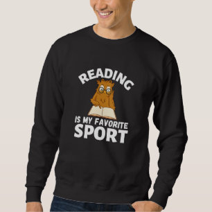 Reading Is My Favourite Sport Owl Reading Sweatshirt
