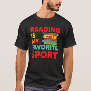 Reading Is My Favourite Sport Students Book Reader T-Shirt