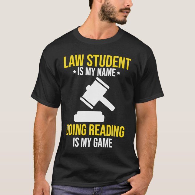 reading is my game law Student T-Shirt (Front)