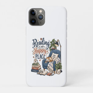 Reading is My Happy Place Cosy Book Lover Planner iPhone 11 Pro Case