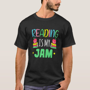 Reading Is My Jam Back To School Bookworm Book Rea T-Shirt