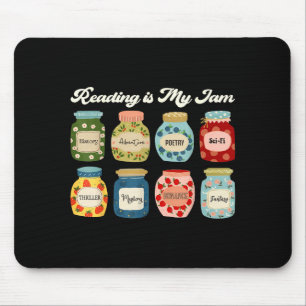 Reading Is My Jam Book Lover Teacher Student Liter Mouse Pad
