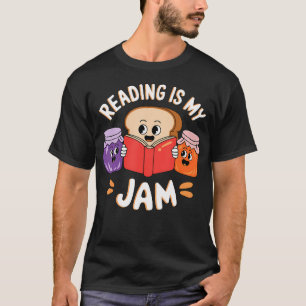 Reading Is My Jam Bookworm Book Librarian T-Shirt