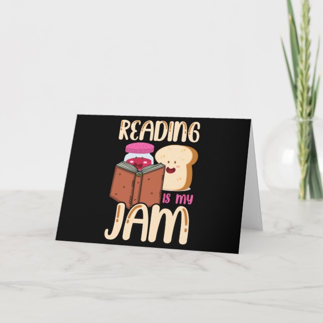 Reading Is My Jam Funny I Love to Read Books Gift Card (Front)