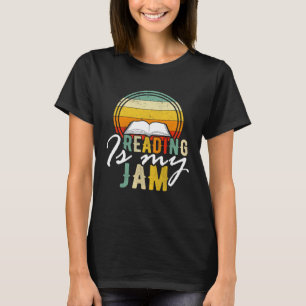 Reading is my Jam retro vintage Cute Teacher Libra T-Shirt