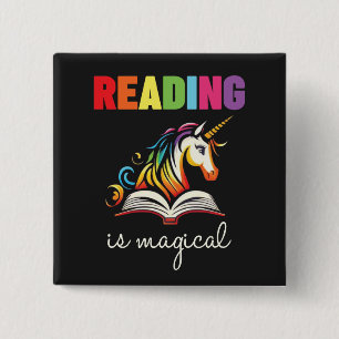 Reading is my magical 15 cm square badge
