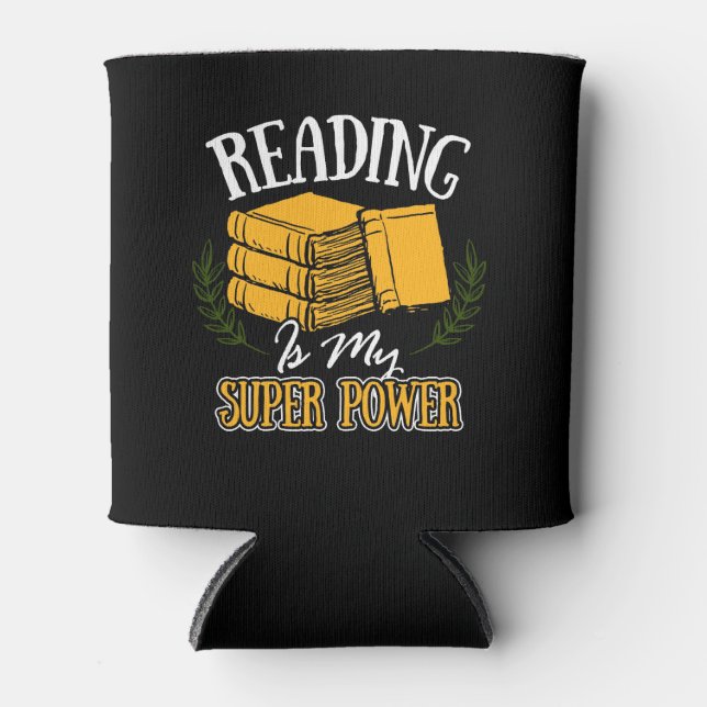 Reading Is My Super Power Can Cooler (Front)