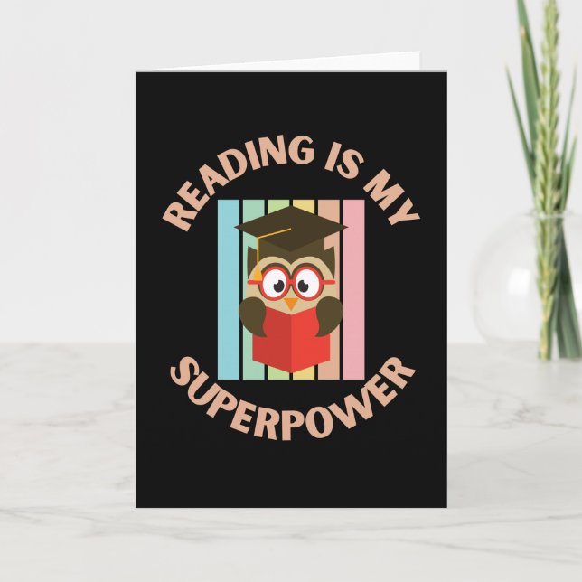 reading is my superpower card (Front)