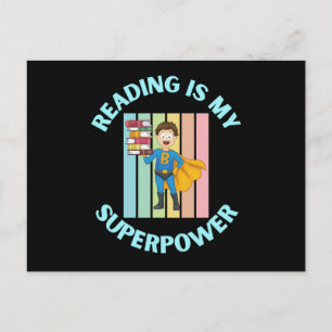 reading is my superpower postcard