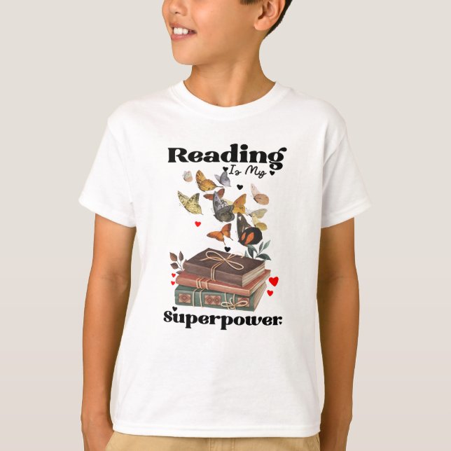 Reading Is My Superpower T-Shirt (Front)