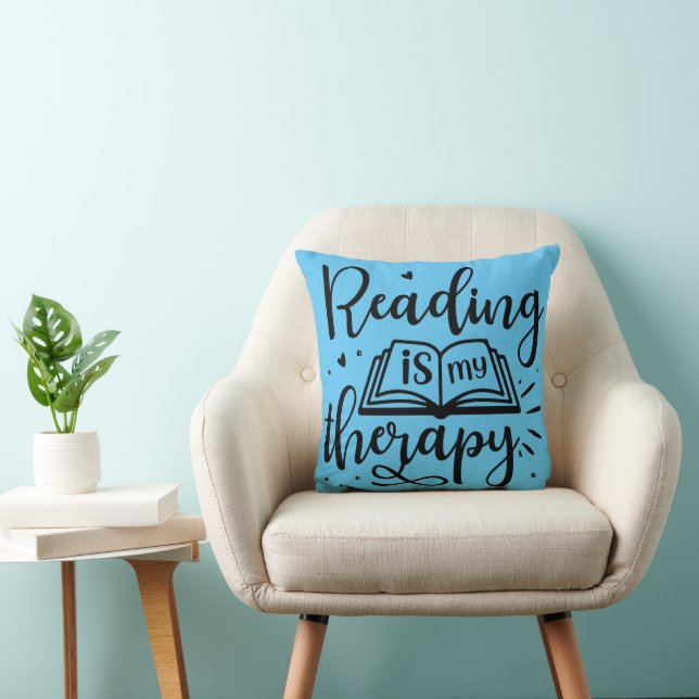 Reading is My Therapy Book Lover Cushion (Chair)