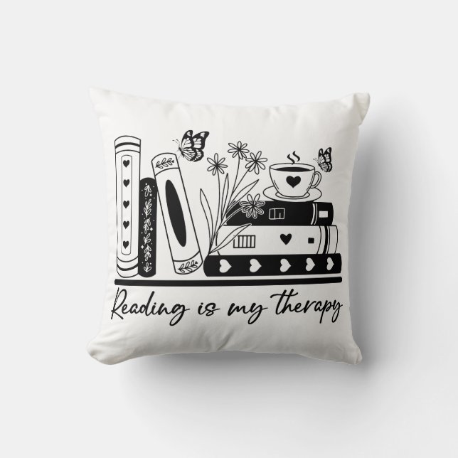 Reading Is My Therapy Cushion (Front)