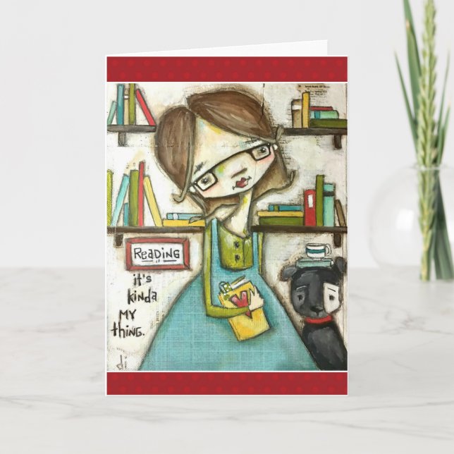 Reading is my Thing - Blank Note Card (Front)